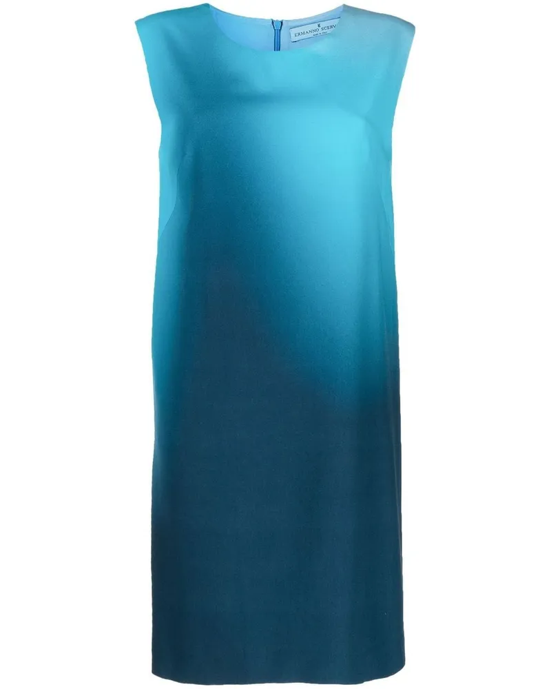 Ermanno Scervino Ärmelloses Kleid mit Farbverlauf Blau
