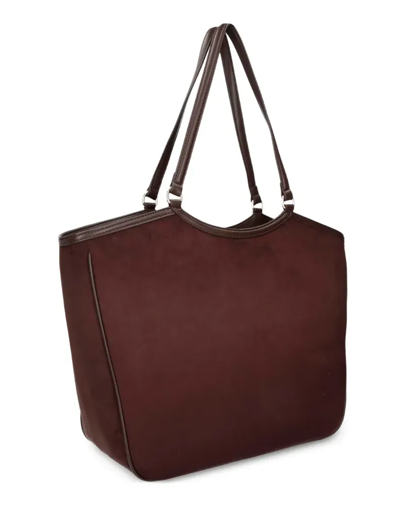 Liu Jo Schultertasche mit Logo-Patch - Braun Braun