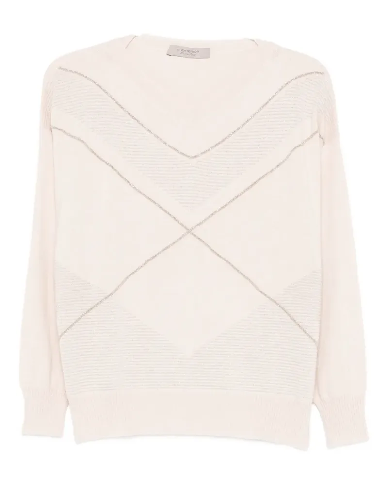 D.EXTERIOR Pullover mit Metallic-Detail - Rosa Rosa