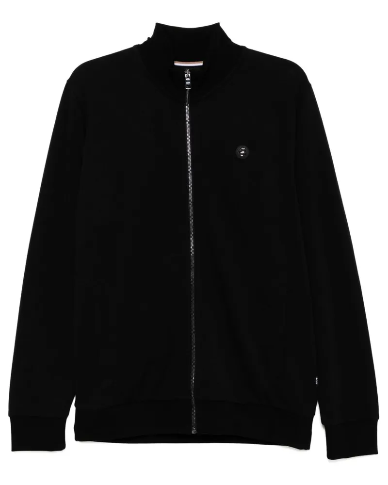 HUGO BOSS Jacke mit Logo-Patch - Schwarz Schwarz