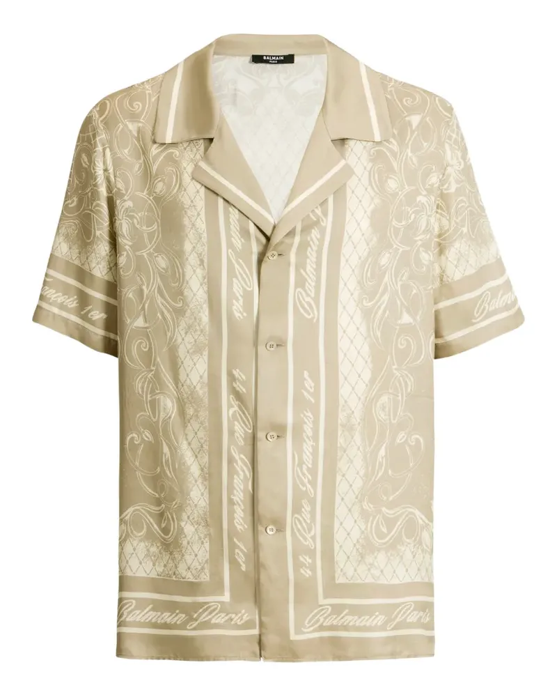 Balmain printed Foulard pyjama shirt - Nude Nude
