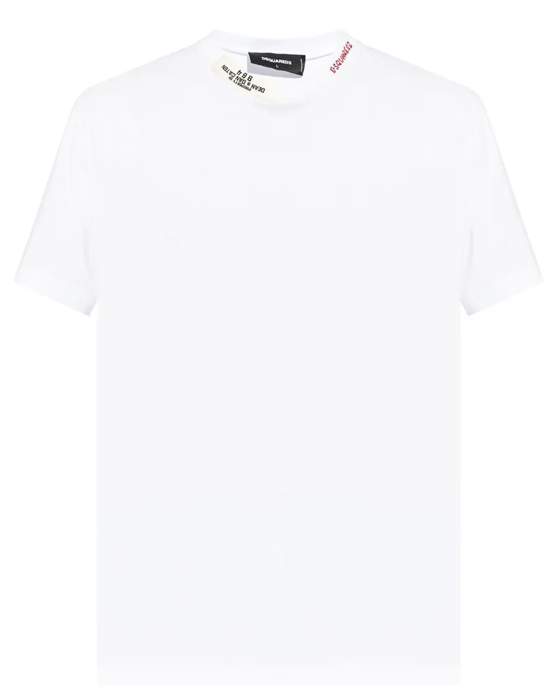 Dsquared2 T-Shirt mit Logo-Print Weiß