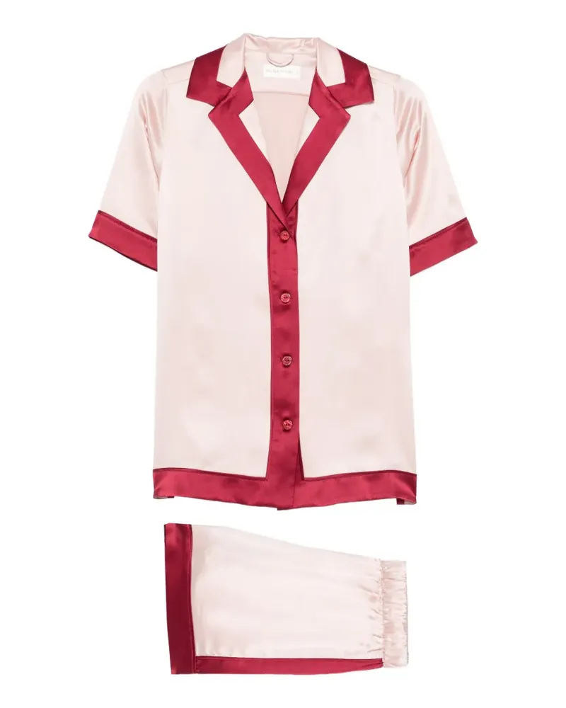 Olivia von Halle Kurzärmeliger Zelda Pyjama - Rosa Rosa