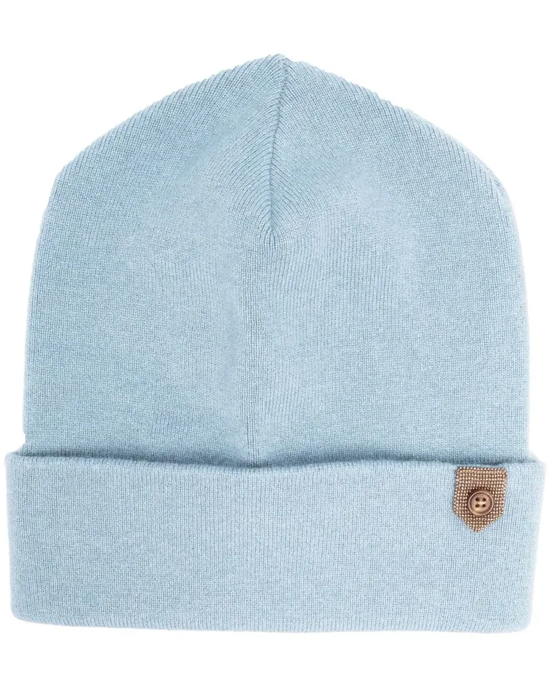 Brunello Cucinelli Gestrickte Kaschmirmütze - Blau Blau