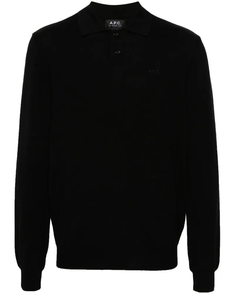 A.P.C. Jacob Poloshirt Schwarz
