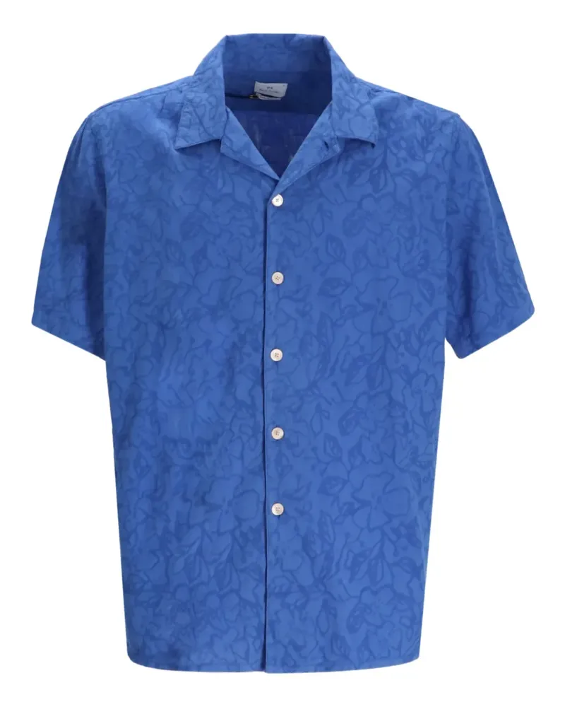 Paul Smith Hemd mit Blumen-Print - Blau Blau
