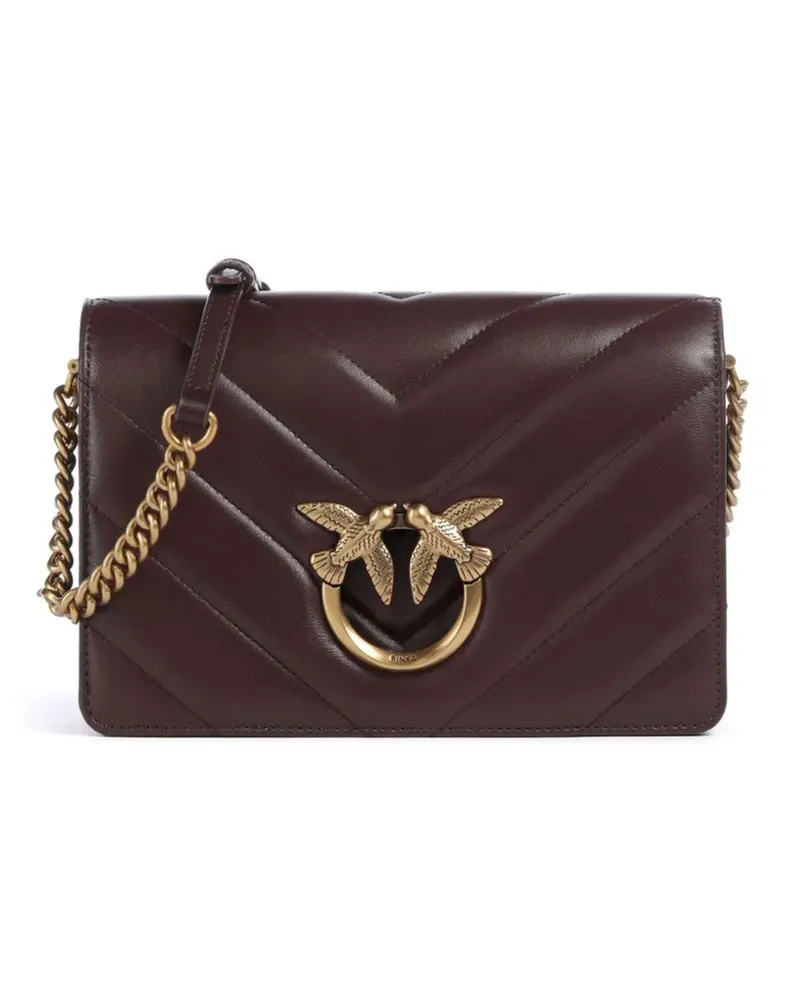 Pinko Love Birds Schultertasche - Braun Braun