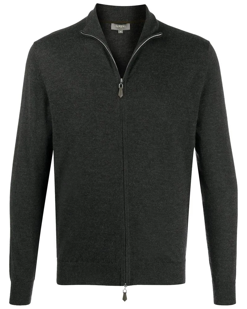 N.Peal Cardigan mit Kragen - Grau Grau