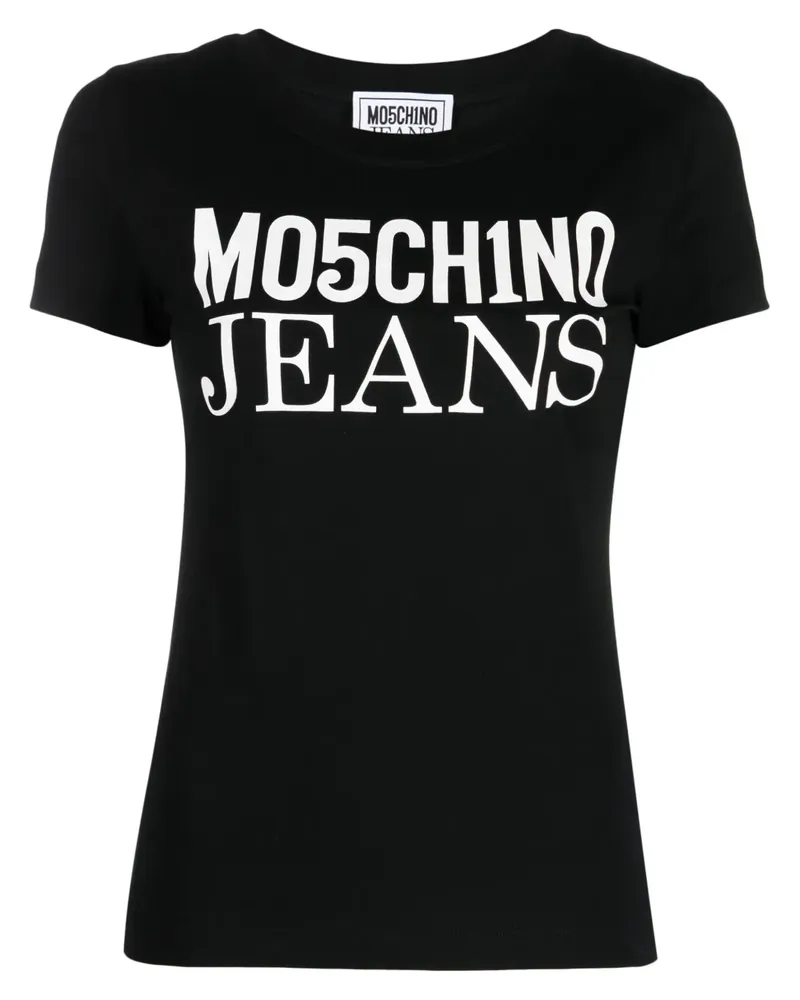 Moschino T-Shirt mit Logo-Print - Schwarz Schwarz
