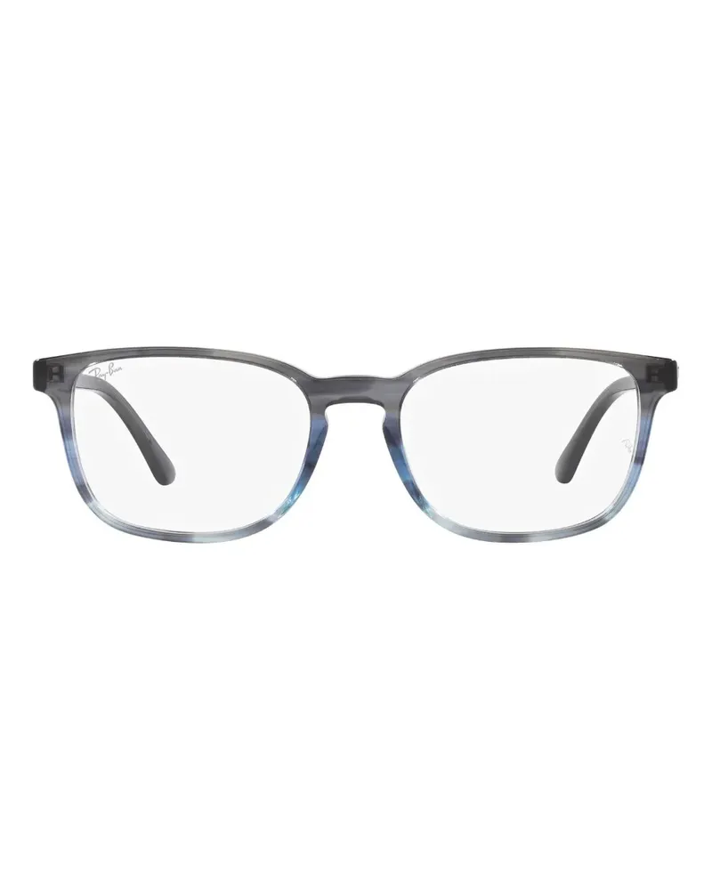 Ray Ban Eckige Brille mit Logo - Grau Grau