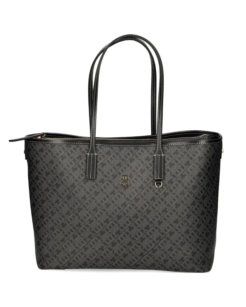 Tommy Hilfiger Handtasche mit Monogrammmuster - Grau Grau