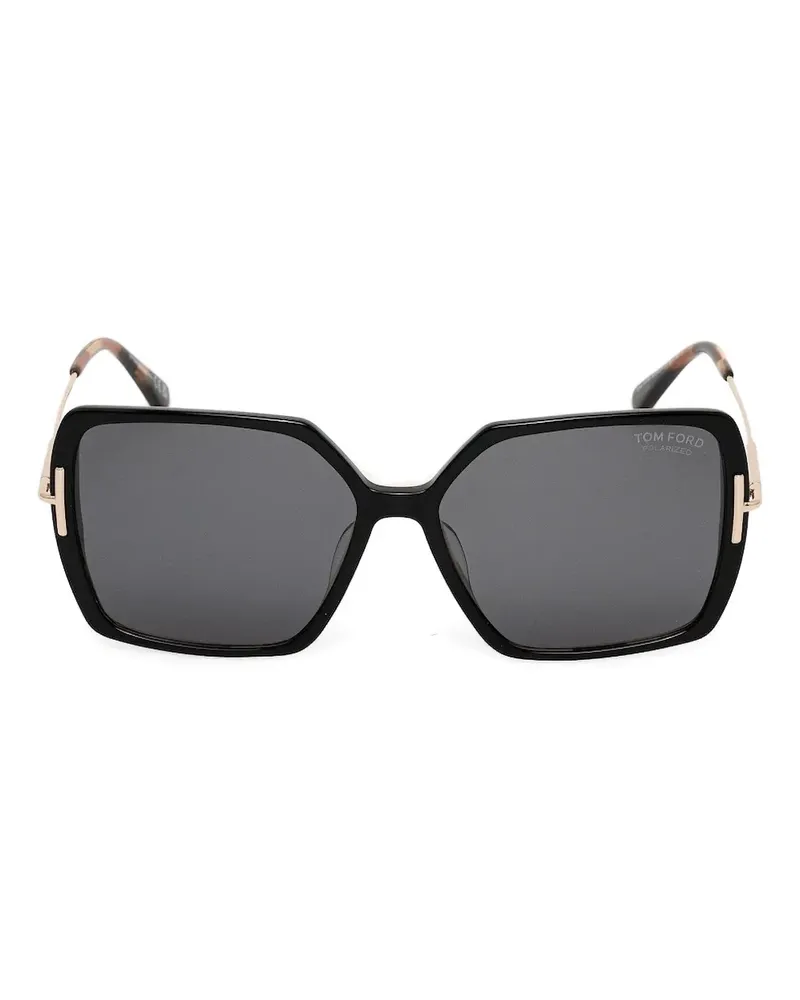 Saint Laurent Sonnenbrille mit geometrischem Gestell - Schwarz Schwarz