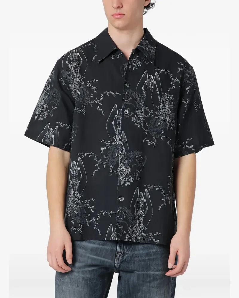 Our Legacy Hemd mit Death Paisley-Print - Schwarz Schwarz