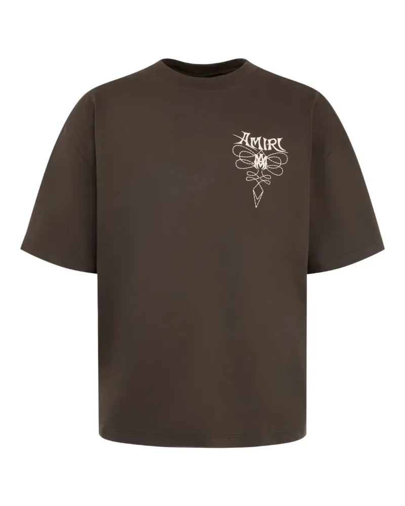 Amiri logo-print T-shirt - Braun Braun