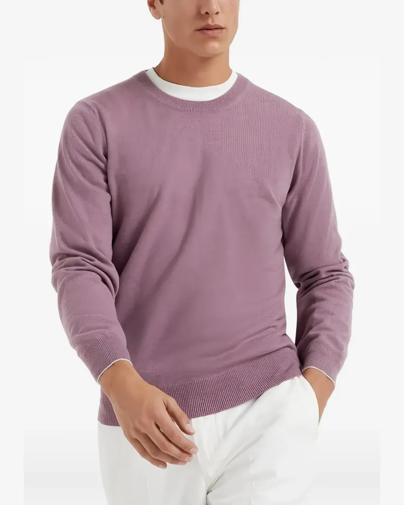 Brunello Cucinelli Sweatshirt mit Rundhalsausschnitt - Violett Violett