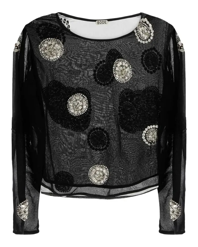 BODE Verzierte Bluse - Schwarz Schwarz