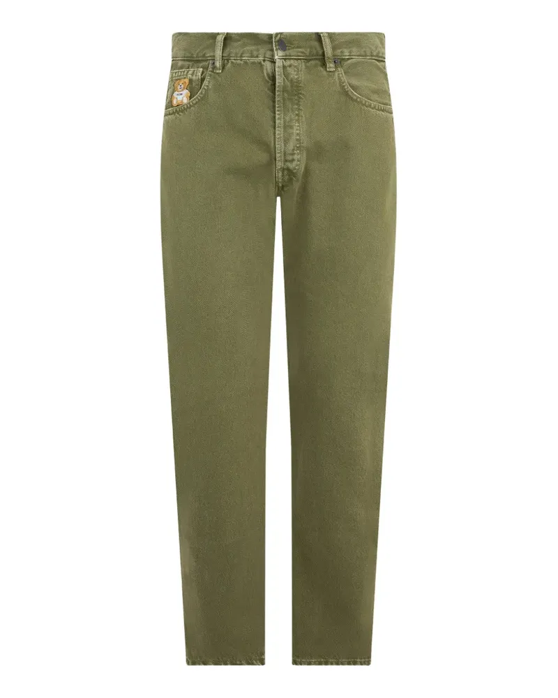 Moschino button-up straight-leg trousers - Grün Grün