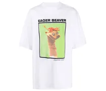 T-Shirt mit "Eager Beaver"-Print