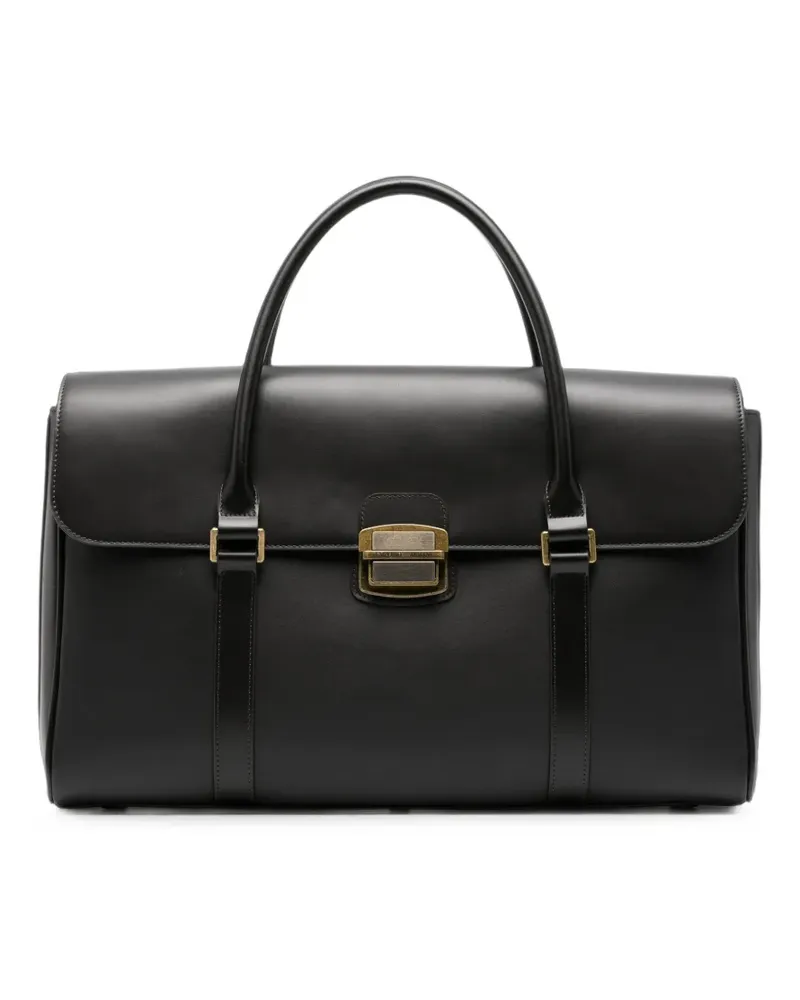 Emporio Armani leather tote bag - Schwarz Schwarz