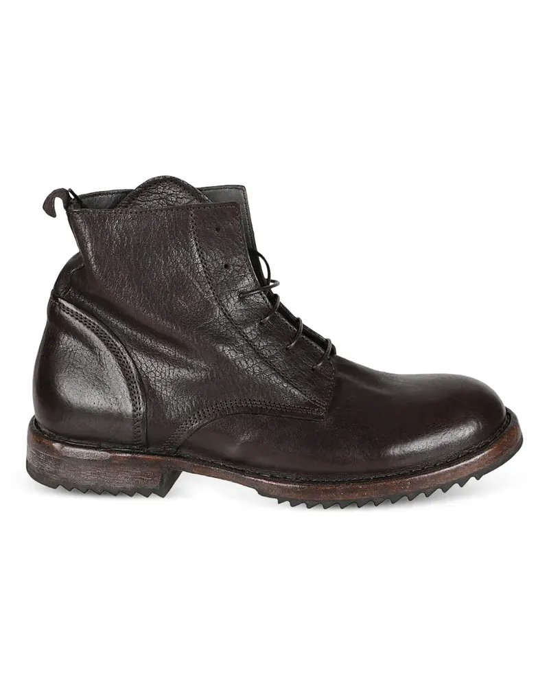 Moma Schnürstiefel aus Leder - Braun Braun