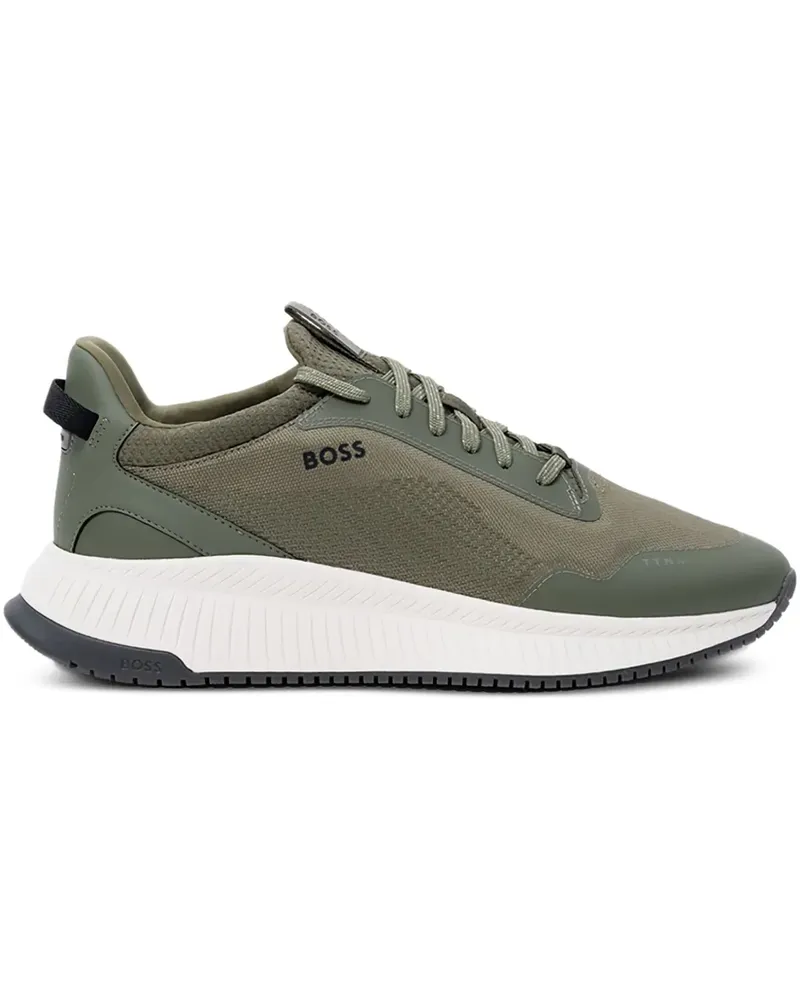 HUGO BOSS Heren Mesh-Sneakers - Grün Grün