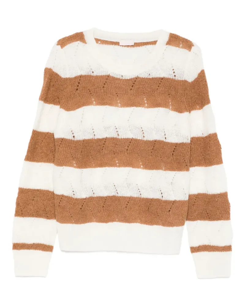 Liu Jo Gestreifter Pullover - Nude Nude