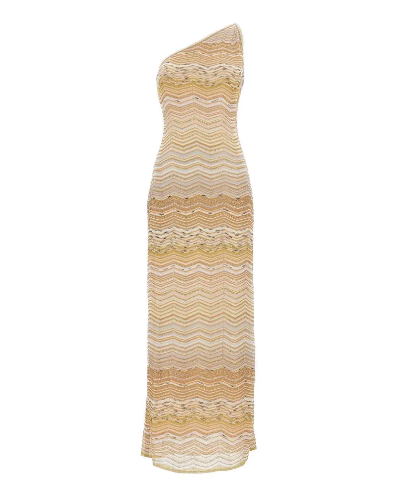 Missoni one-shoulder maxi dress - Nude Nude