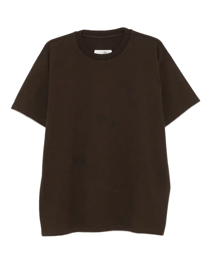 Maison Margiela T-Shirt mit grafischem Print - Braun Braun