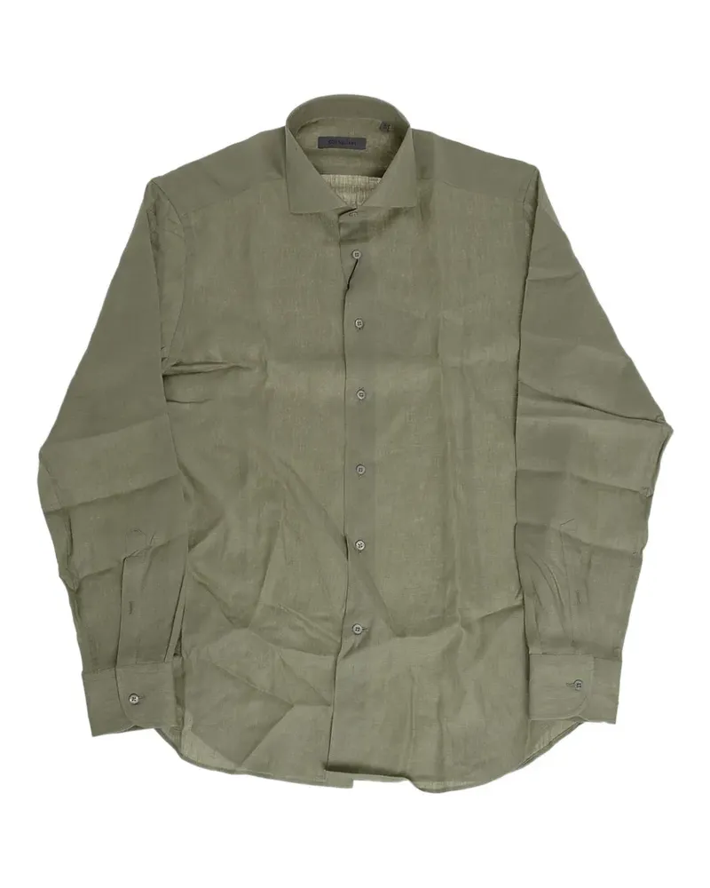 Corneliani French-collar linen shirt - Grün Grün