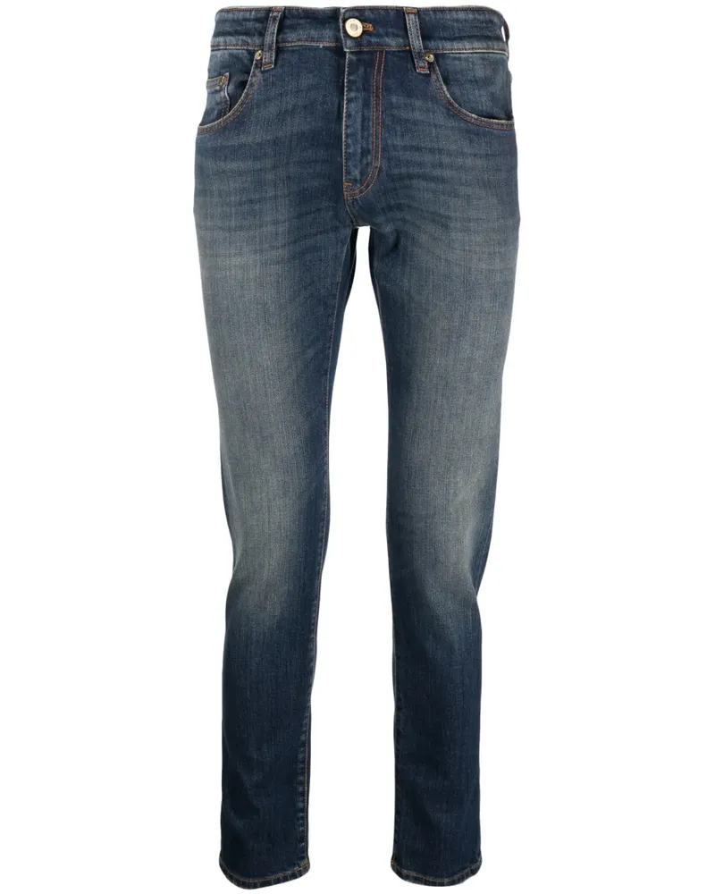 PT TORINO Ausgeblichene Slim-Fit-Jeans - Blau Blau