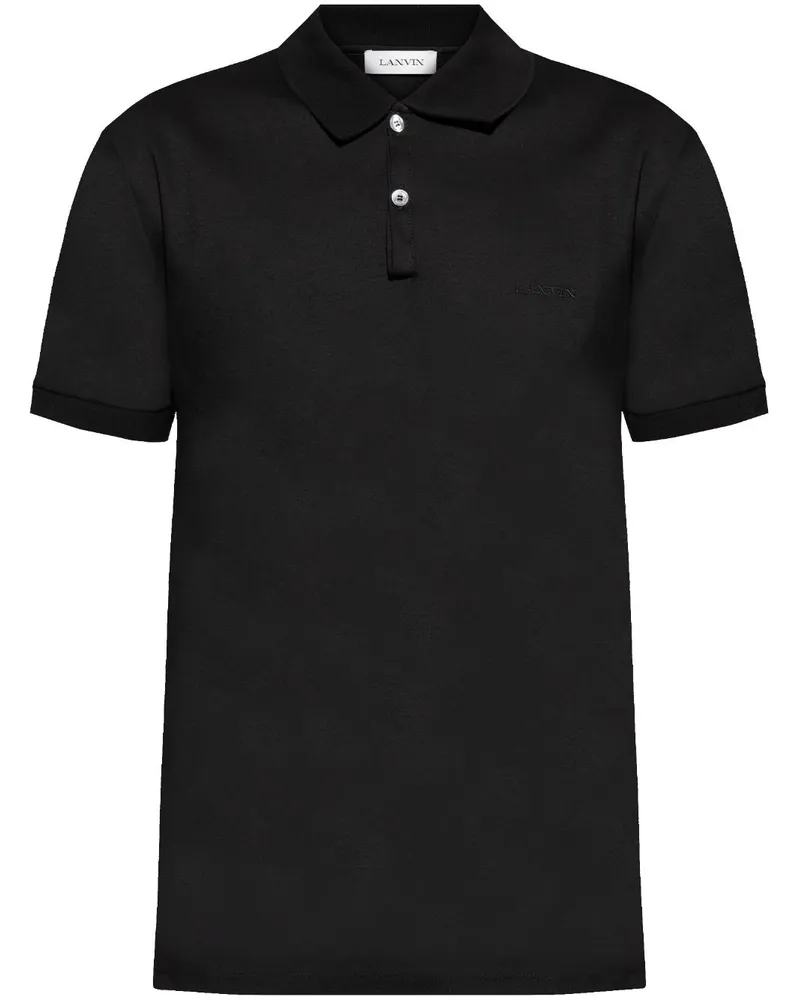 Lanvin Klassisches Poloshirt - Schwarz Schwarz