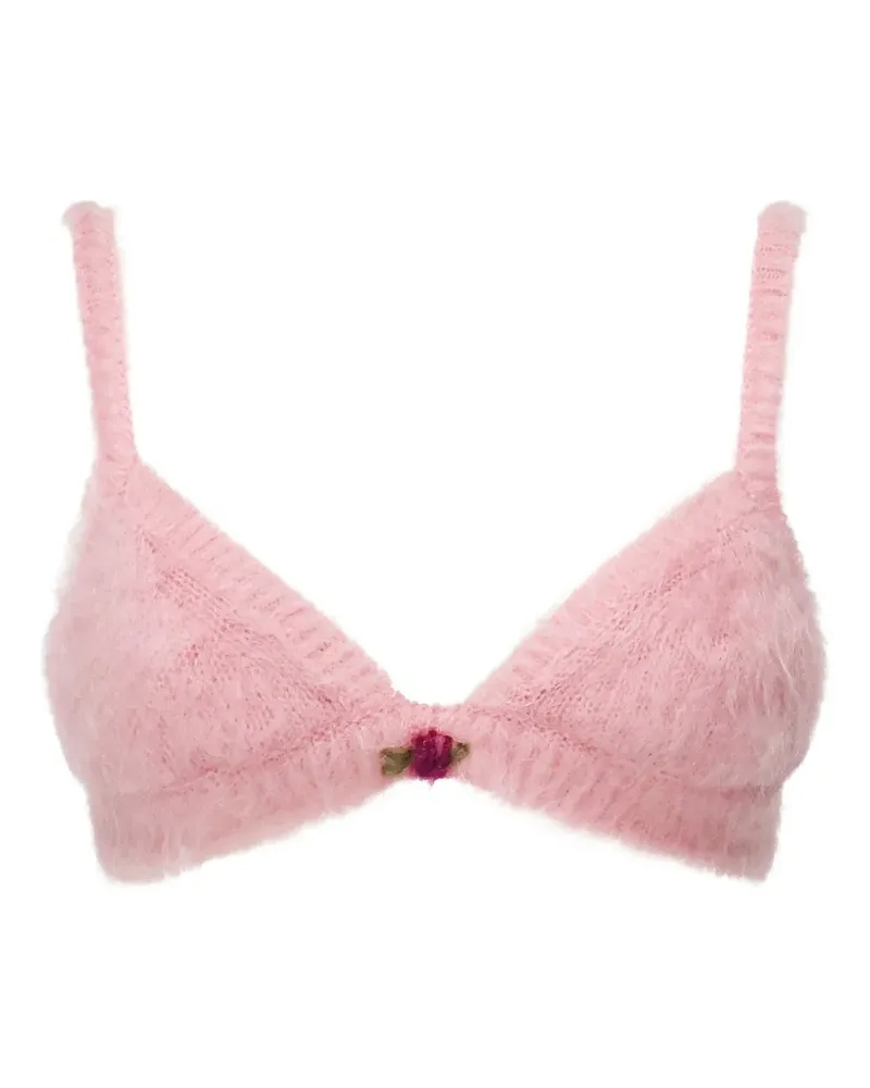Alessandra Rich Besticktes Top - Rosa Rosa