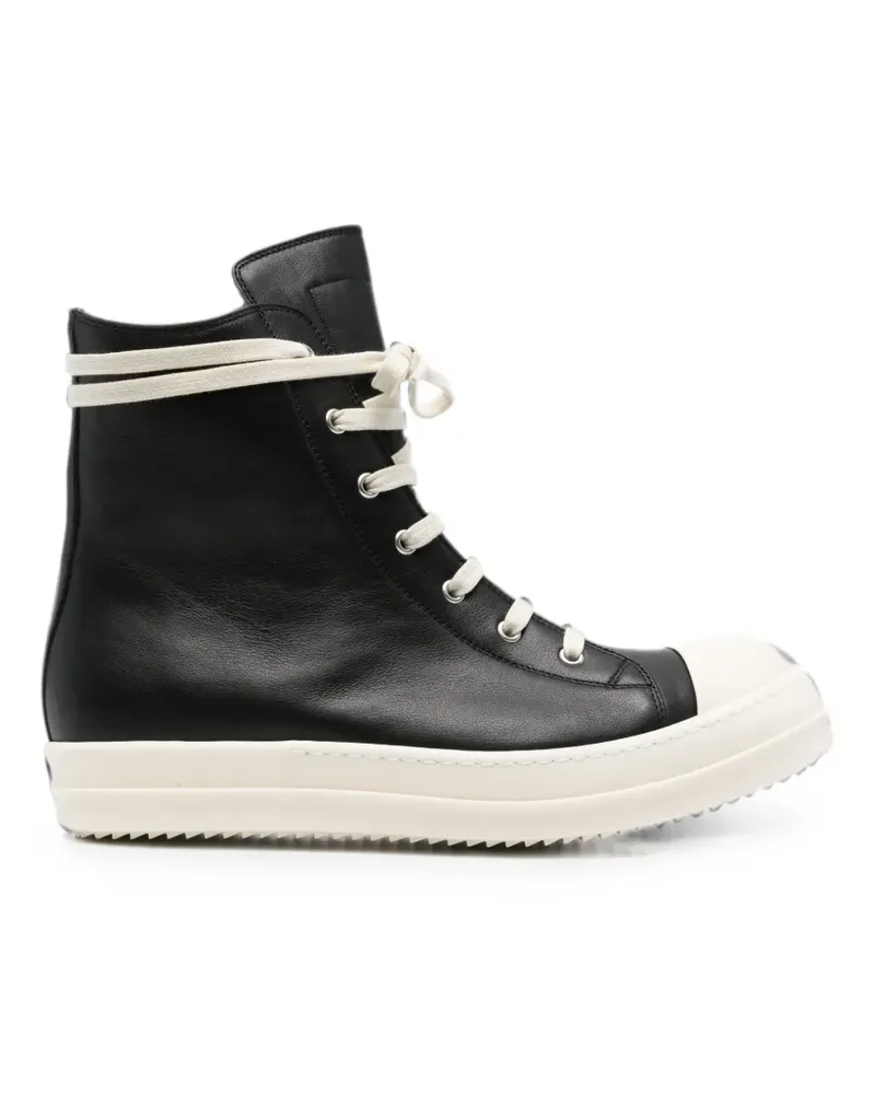 Rick Owens High-Top-Sneakers mit Schnürung - Schwarz Schwarz