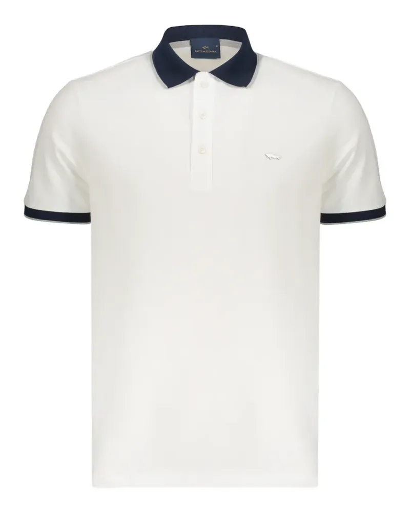 Paul & Shark logo-plaque polo shirt - Weiß Weiß