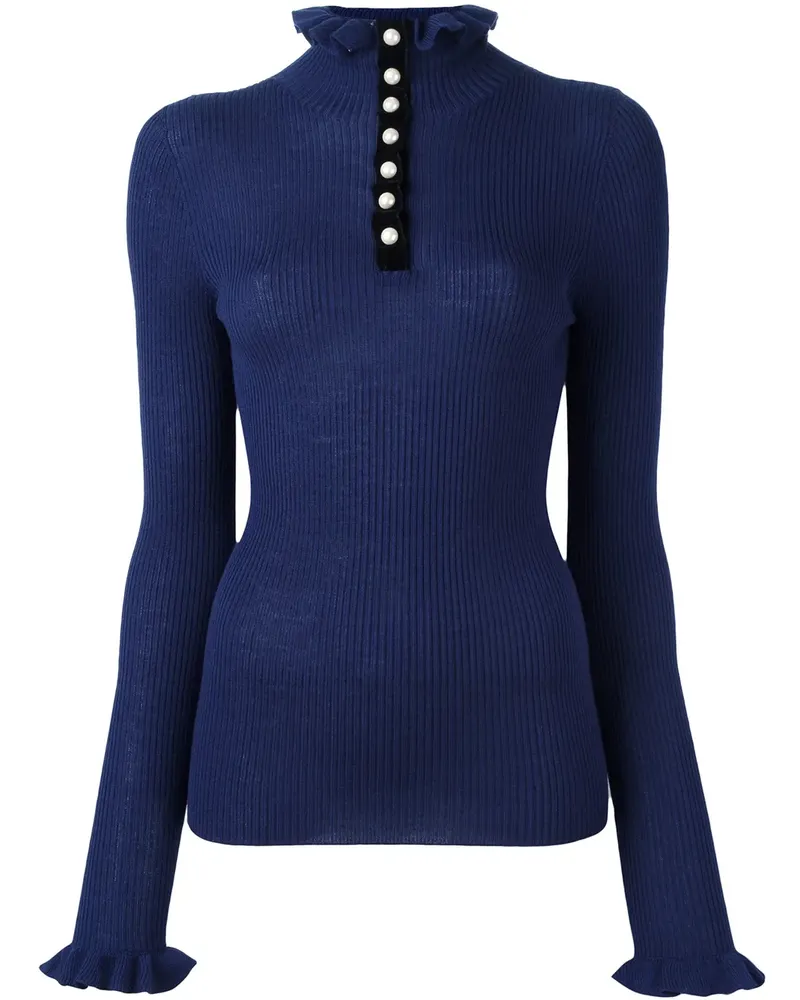 Philosophy Di Lorenzo Serafini Pullover mit geknöpftem Kragen - Blau Blau