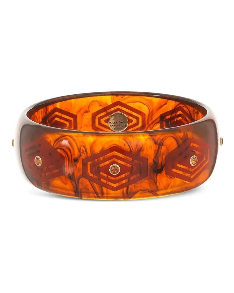 Mark Davis 18K yellow gold geometric citrine bangle Gold
