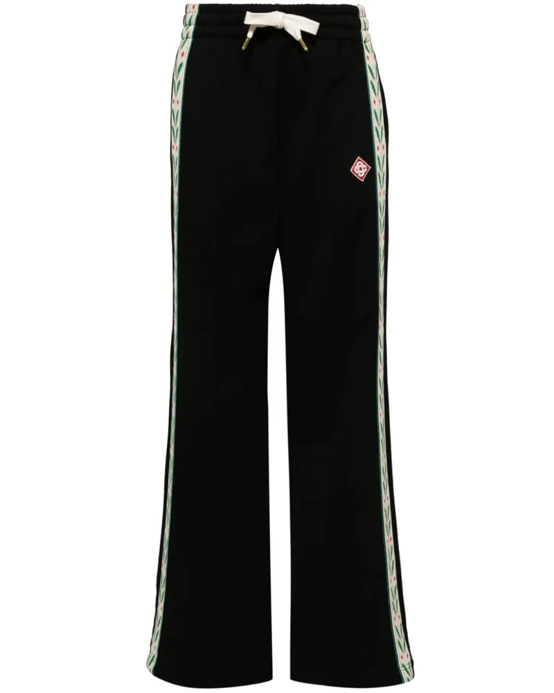 Casablanca Paris laurel-tape cotton track pants Schwarz