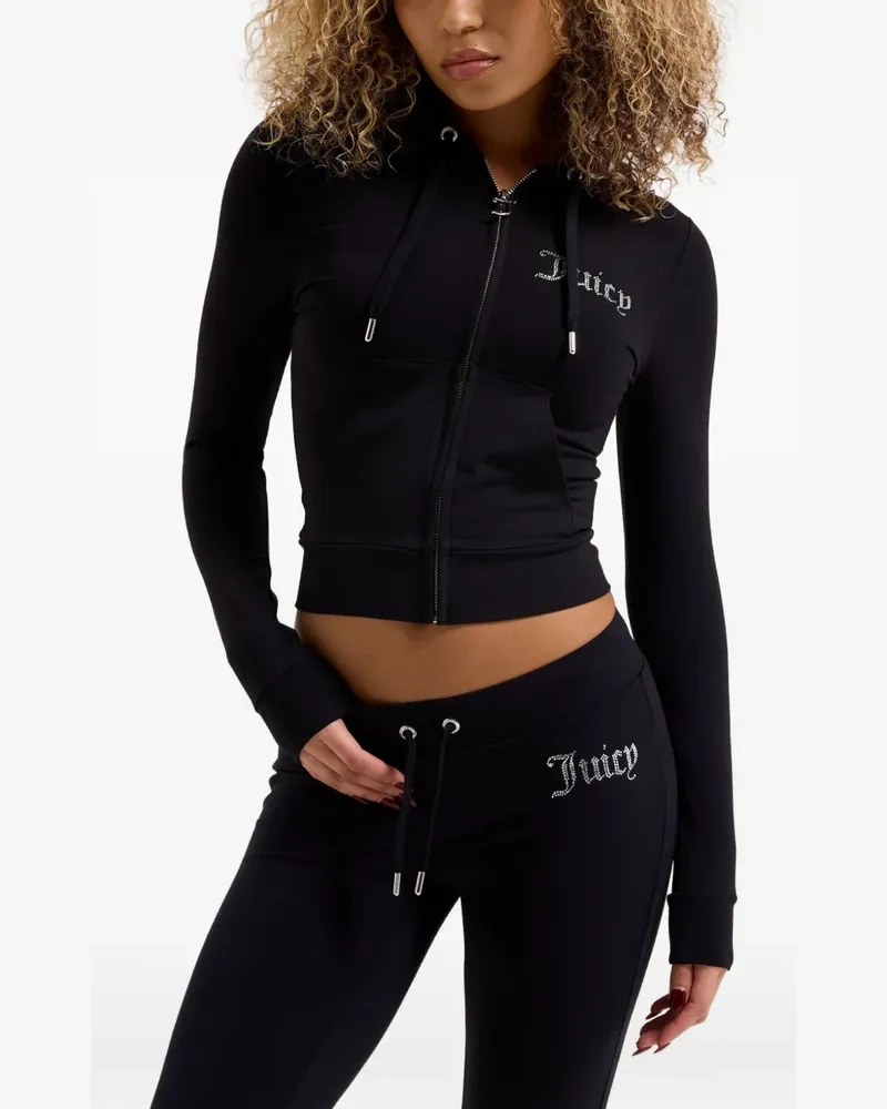 Juicy Couture diamanté-embellished logo hoodie - Schwarz Schwarz