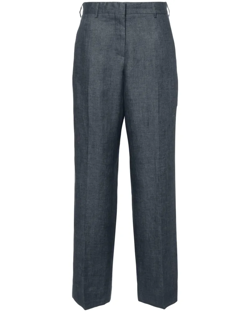 Palm Angels Straight-Leg-Leinenhose mit Streifen - Grau Grau