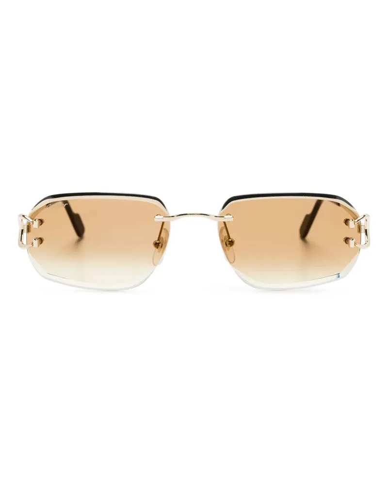 Cartier Sonnenbrille mit eckigem Gestell - Schwarz Schwarz