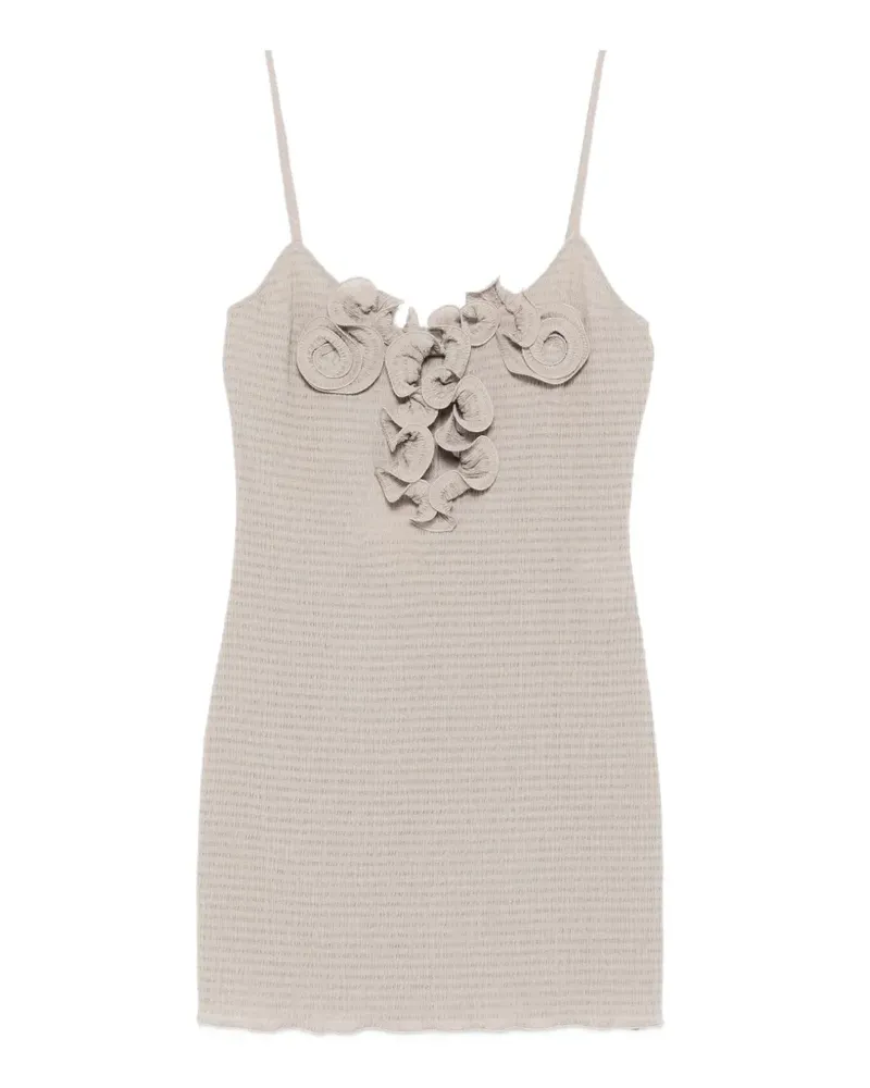 Magda Butrym floral appliqué dress - Nude Nude