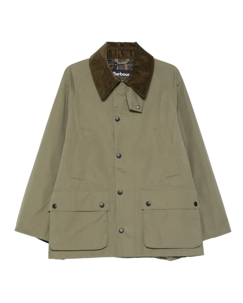Barbour corduroy-collar jacket - Grün Grün