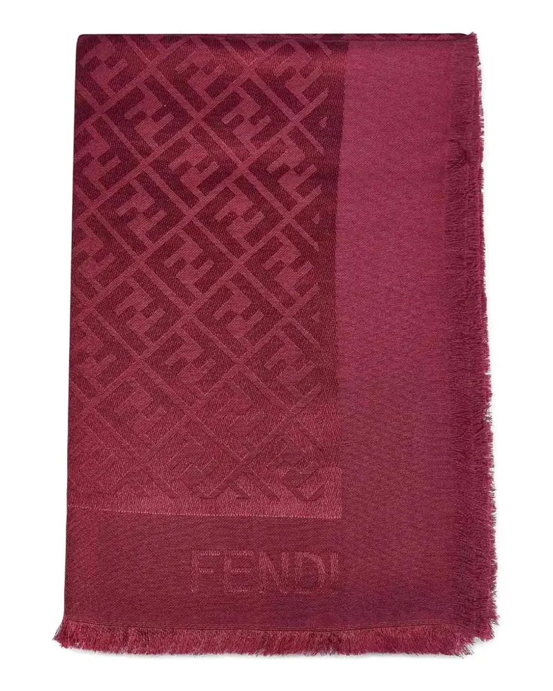 Fendi FF motif jacquard scarf - Rot Rot