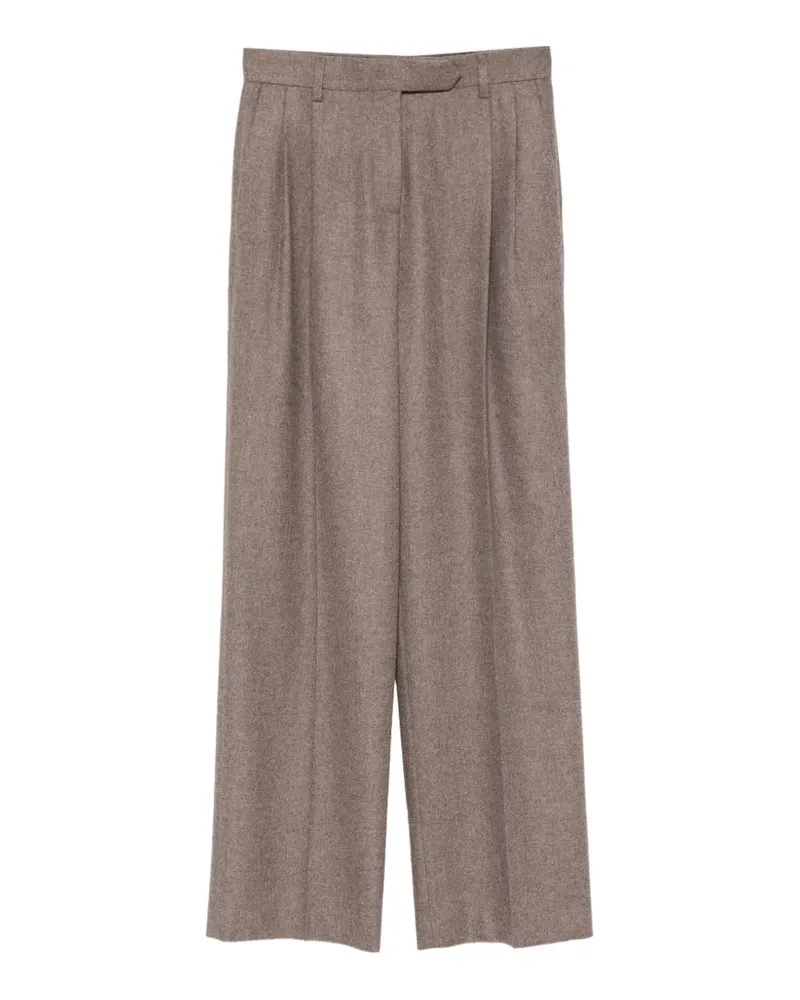 Gabriela Hearst pleated straight-leg trousers - Braun Braun