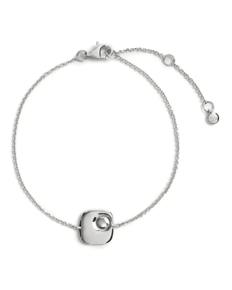 Monica Vinader Armband mit eckigem Anhänger - Silber Silber