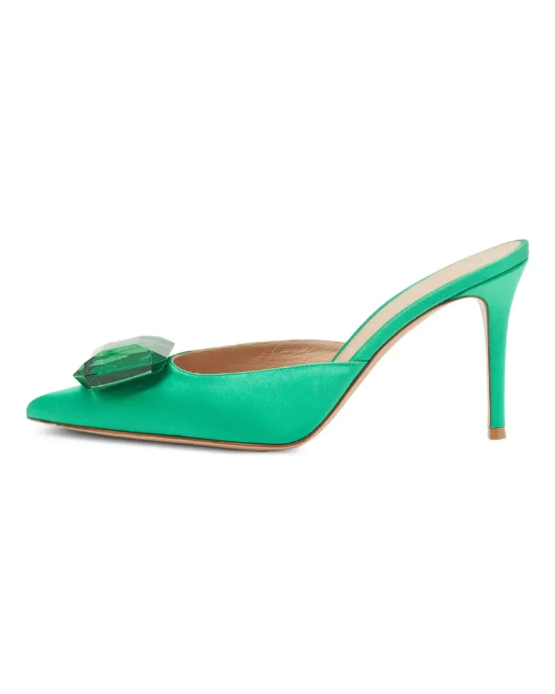 Gianvito Rossi Jaipur Mules mit Kristallen - Grün Grün