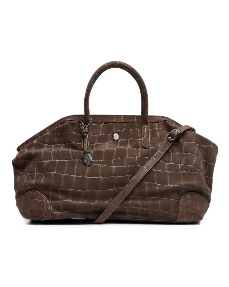 ash Jaqueline Tote Bag mit Kroko-Effekt - Braun Braun
