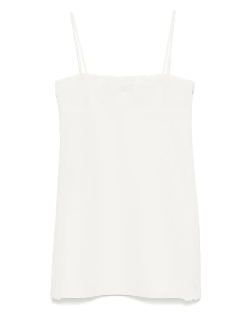 Miu Miu Kleid aus Leinengemisch - Weiß Weiß