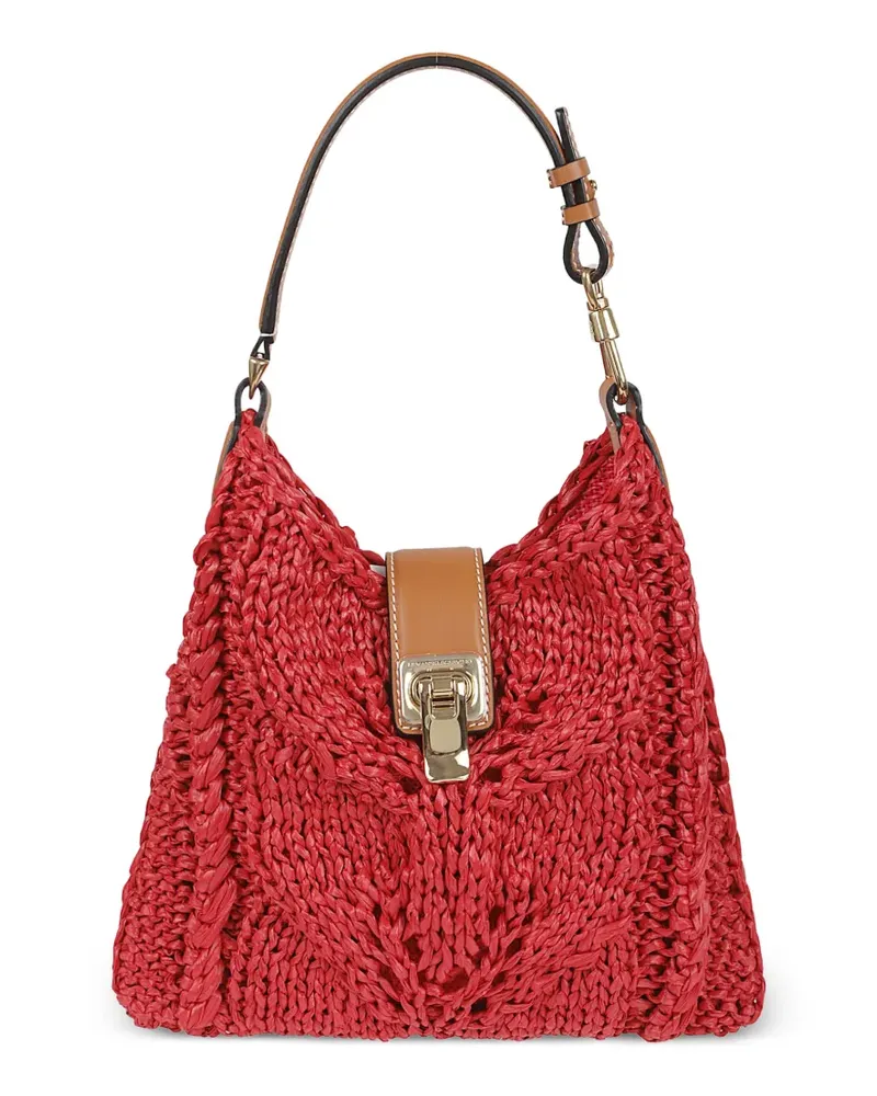 Ermanno Scervino Schultertasche mit Webmuster - Rot Rot