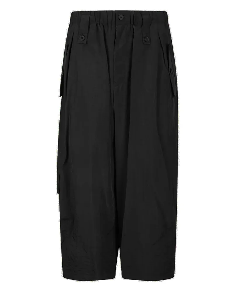 Yohji Yamamoto Shorts mit Klappentasche - Schwarz Schwarz